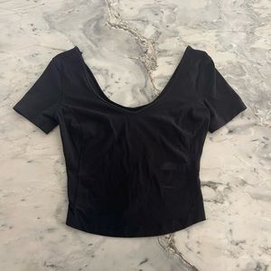 Lululemon Align top with sleeves. Black. Size 2.